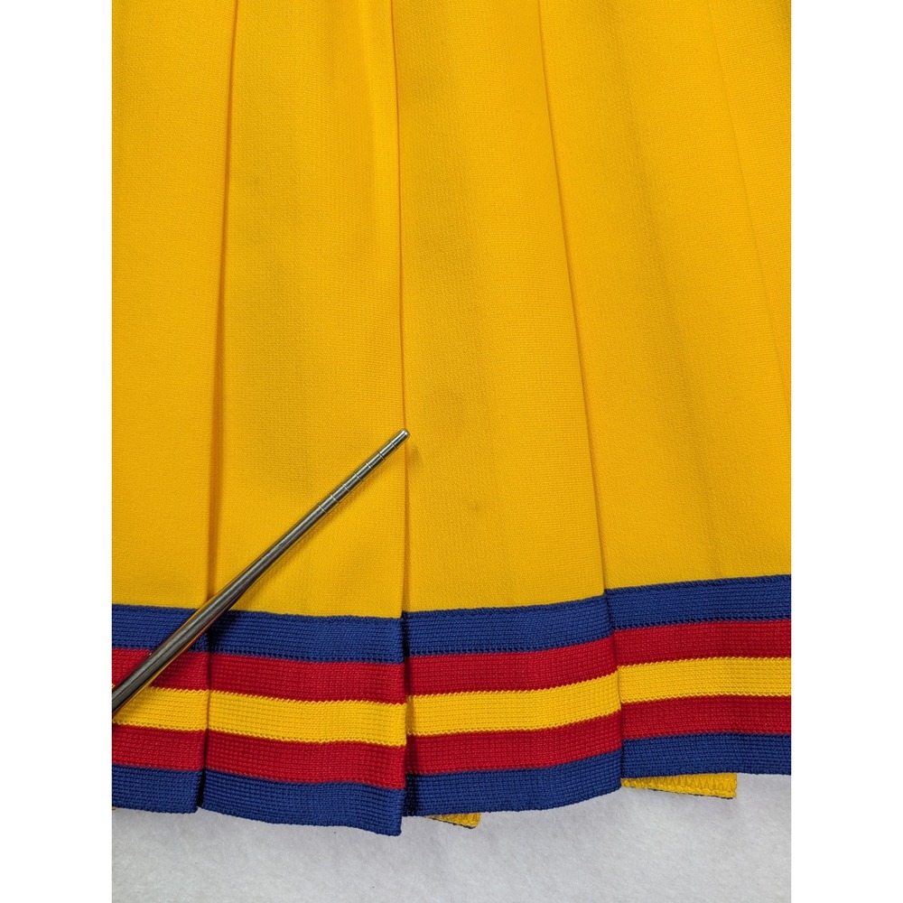 Varsity Womens Cheerleading Uniform Set 34 5-14 UCA USA Sweater Skirt Yellow - Picture 4 of 16